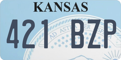 KS license plate 421BZP