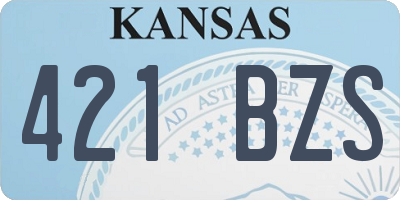 KS license plate 421BZS