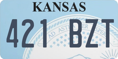 KS license plate 421BZT