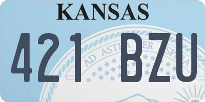 KS license plate 421BZU