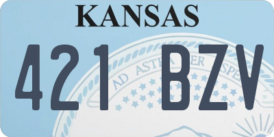 KS license plate 421BZV