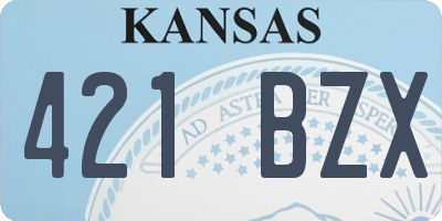 KS license plate 421BZX