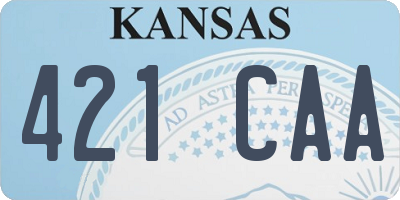 KS license plate 421CAA