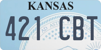 KS license plate 421CBT