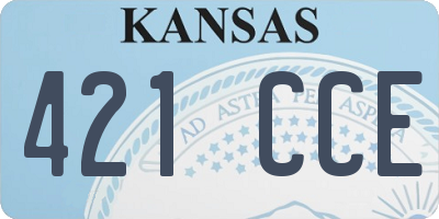 KS license plate 421CCE