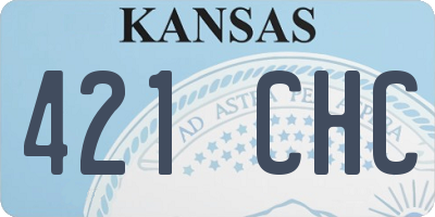 KS license plate 421CHC