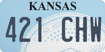KS license plate 421CHW