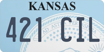 KS license plate 421CIL