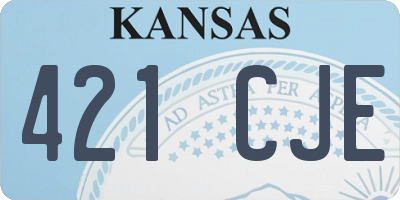 KS license plate 421CJE