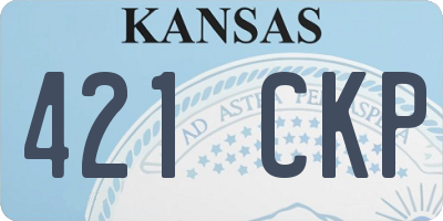 KS license plate 421CKP