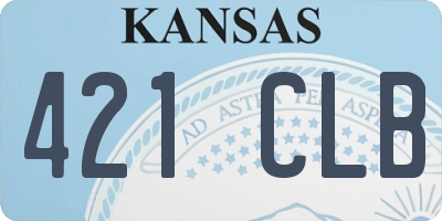 KS license plate 421CLB