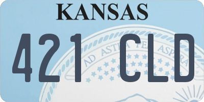 KS license plate 421CLD