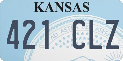 KS license plate 421CLZ