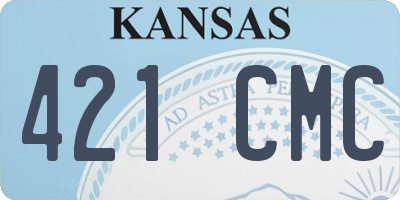 KS license plate 421CMC
