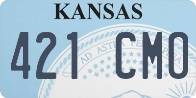 KS license plate 421CMO