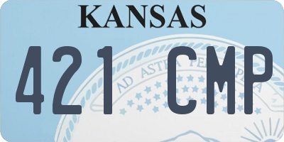 KS license plate 421CMP