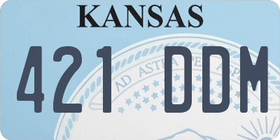 KS license plate 421DDM