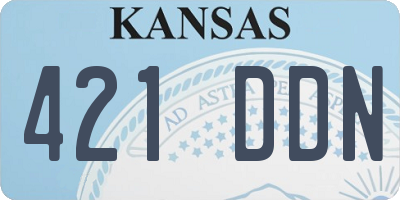 KS license plate 421DDN