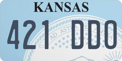 KS license plate 421DDO