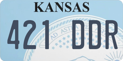 KS license plate 421DDR