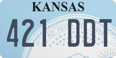 KS license plate 421DDT