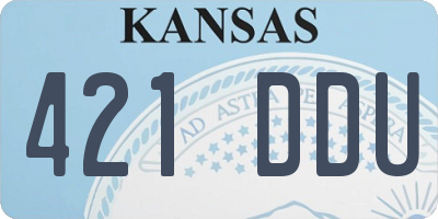 KS license plate 421DDU
