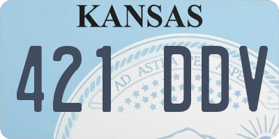 KS license plate 421DDV