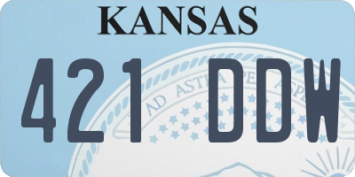 KS license plate 421DDW