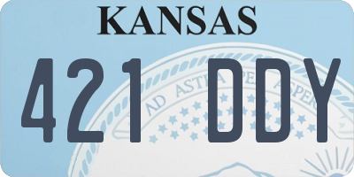 KS license plate 421DDY