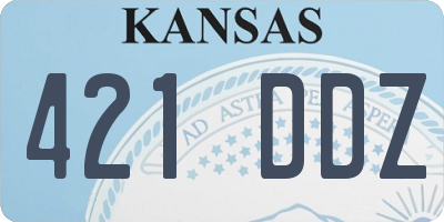 KS license plate 421DDZ