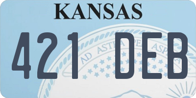 KS license plate 421DEB