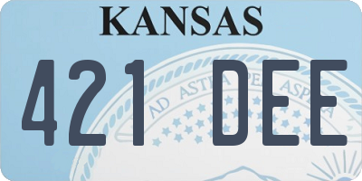 KS license plate 421DEE
