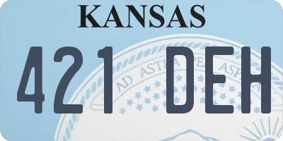 KS license plate 421DEH