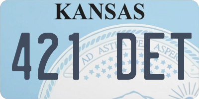 KS license plate 421DET