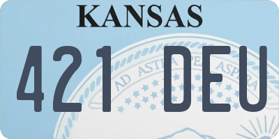 KS license plate 421DEU