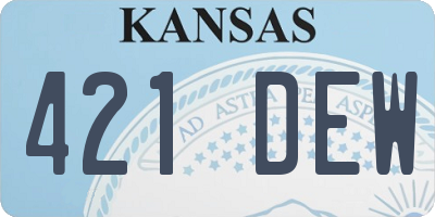KS license plate 421DEW