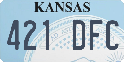 KS license plate 421DFC