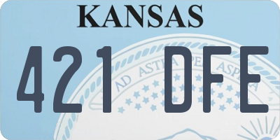 KS license plate 421DFE