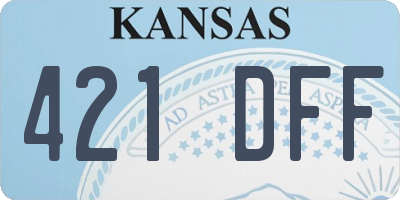 KS license plate 421DFF