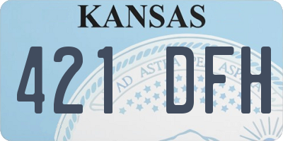 KS license plate 421DFH