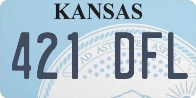 KS license plate 421DFL
