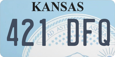 KS license plate 421DFQ