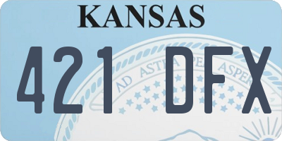 KS license plate 421DFX