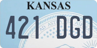 KS license plate 421DGD