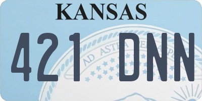 KS license plate 421DNN