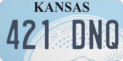 KS license plate 421DNQ
