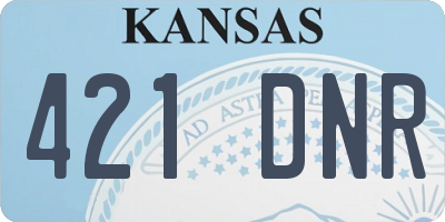 KS license plate 421DNR