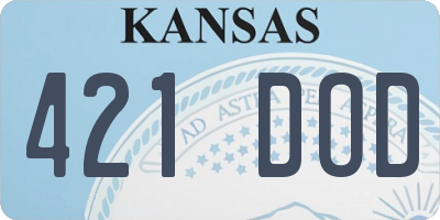 KS license plate 421DOD