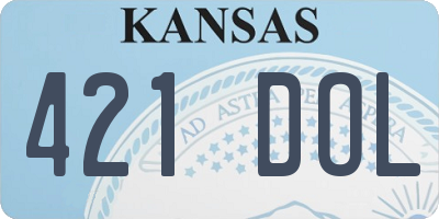 KS license plate 421DOL