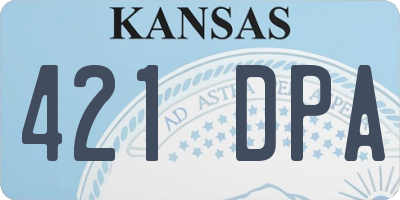 KS license plate 421DPA